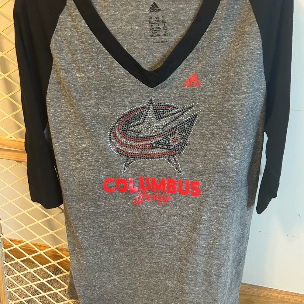 Adidas Columbus Blue Jackets Hockey shirt sparkle